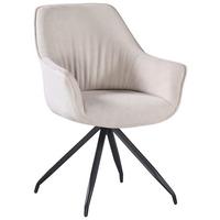 ŽIDLE S PODRUČKAMI NOVA - černá/béžová, Moderní, kov/textil (64/85/62cm) - Premium Living