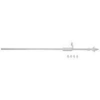 Rundstangengarnitur 1-lfg Paul Weiß L: 130-240 Cm - Weiß, KONVENTIONELL, Metall (130-240cm) - Ondega