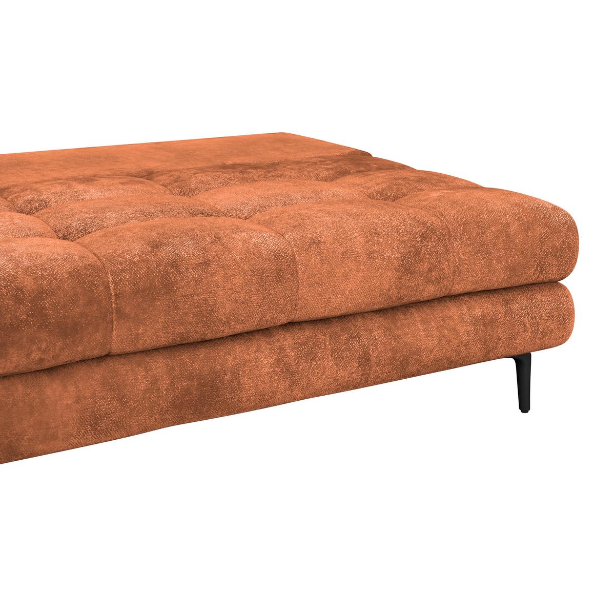 Schlafsofa Perla Terracotta B: 203 cm - Terracotta/Schwarz, KONVENTIONELL, Textil (203/94/96cm)
