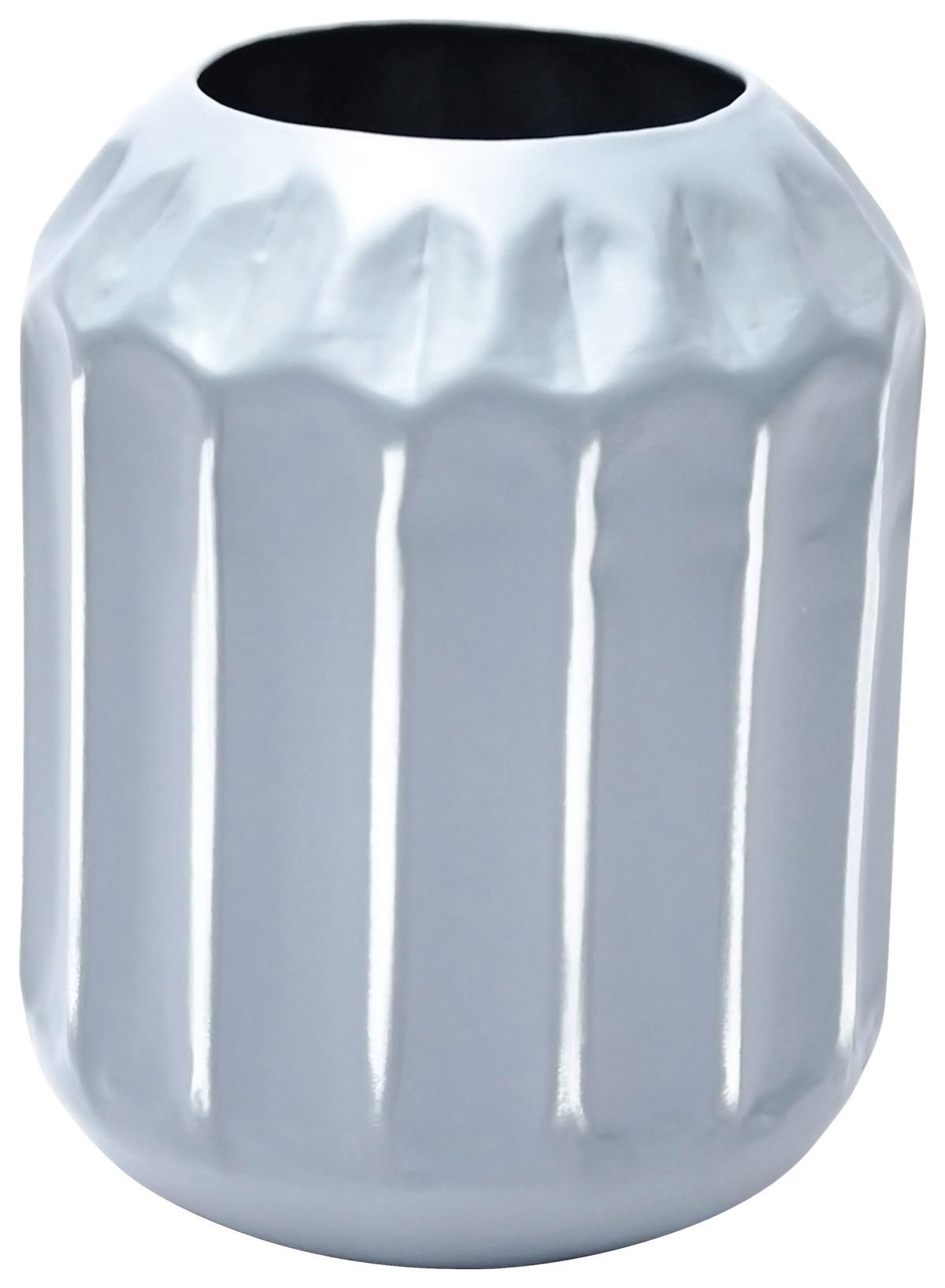 Vase Wanda Grau, 12x18 Cm - Grau, LIFESTYLE, Metall (12/18/12cm) - Kayoom