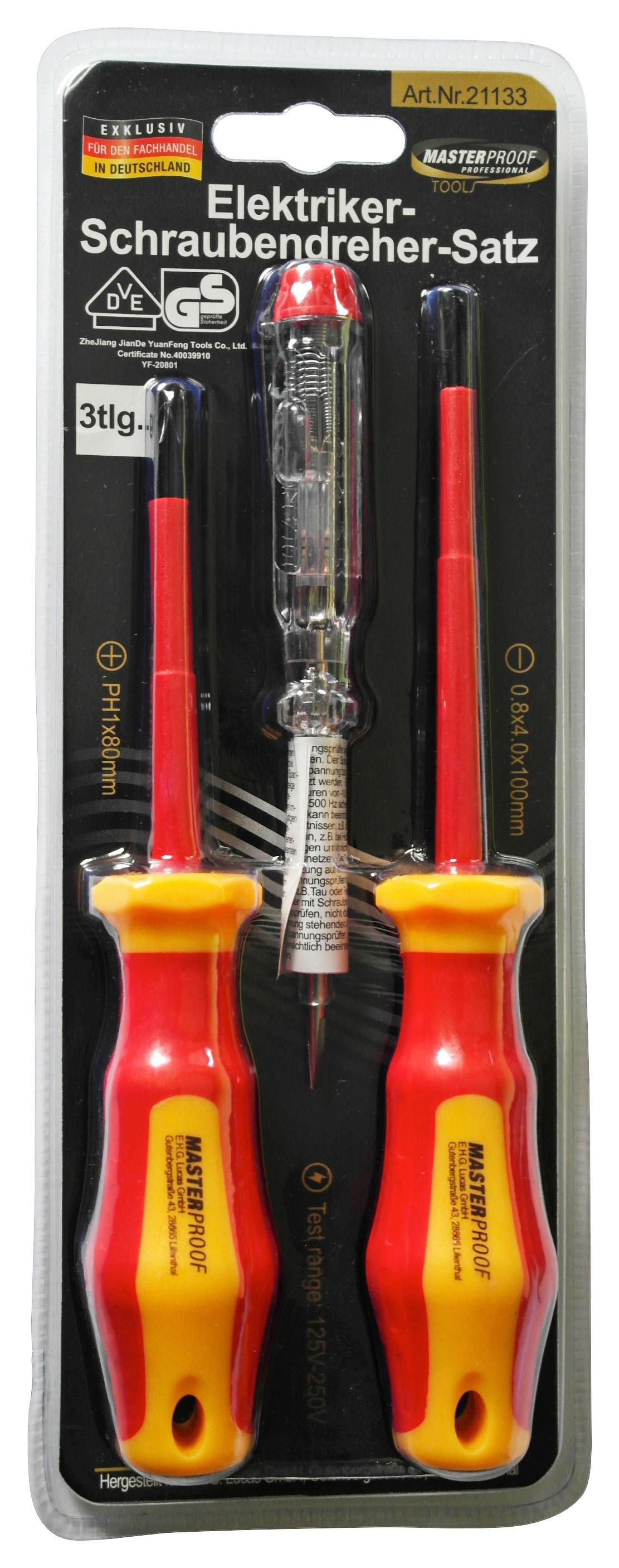 Schraubendreher-Set Thomas 3--Teilig. Aus Crv-Stahl - KONVENTIONELL, Metall