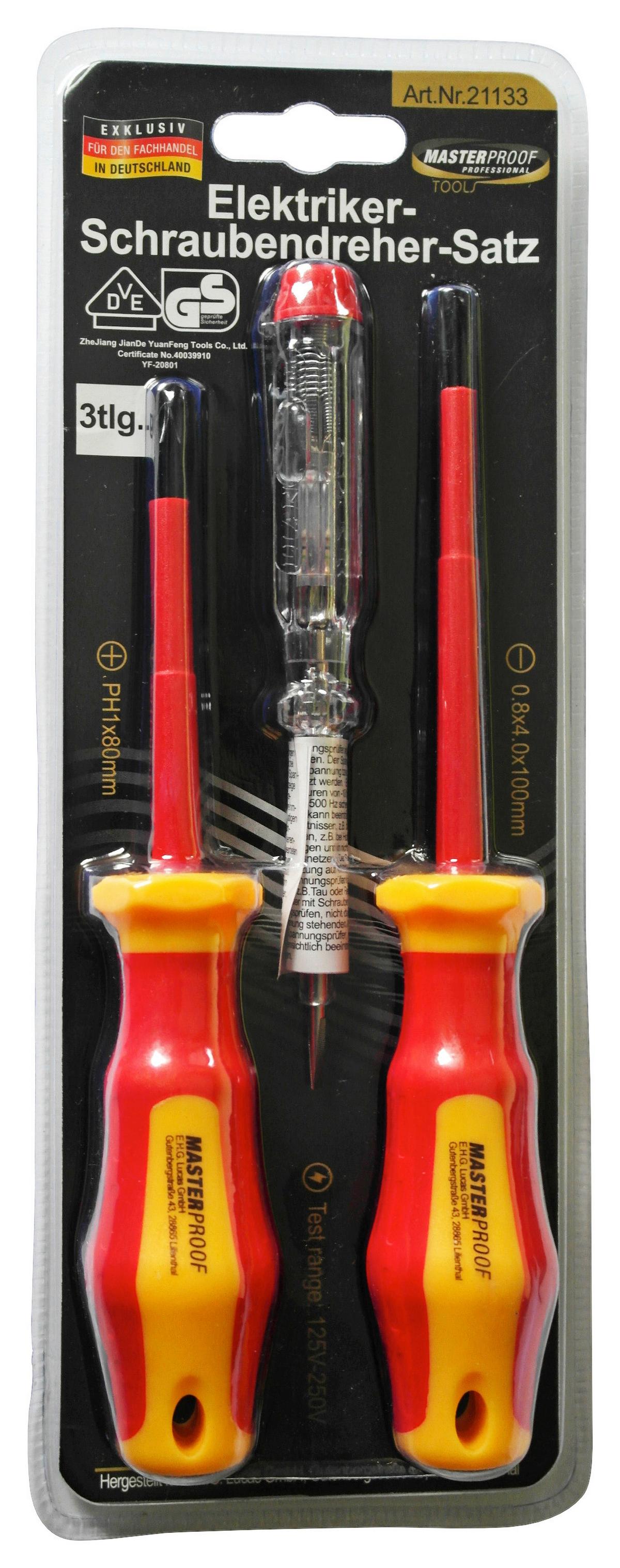 Schraubendreher-Set Thomas 3--Teilig. Aus Crv-Stahl - KONVENTIONELL, Metall