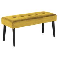 Lavica Na Sedenie Glory Bank - čierna/žltá, Design, textil (95/45/38cm)