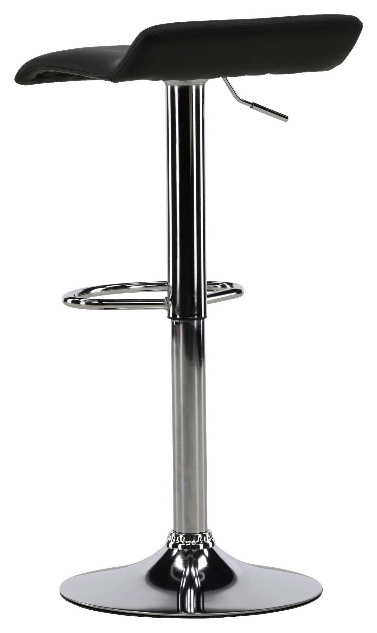 Barhocker-set Jonna - Silberfarben/Schwarz, Design, Textil/Metall (38/84/38cm) - Livetastic