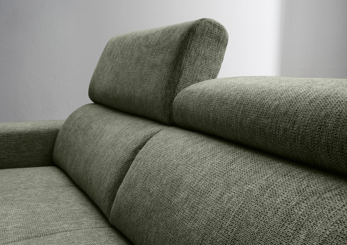 Ecksofa Intera Dunkelgrün S: 276x188 Cm - Dunkelgrün/Schwarz, KONVENTIONELL, Textil (276/188cm) - Livetastic