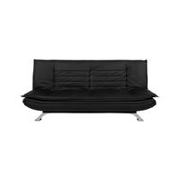 2-sitzer-sofa Mit Schlaffunktion Faith Schwarz - Chromfarben/Schwarz, Design, Textil (196/91/98cm) - MID.YOU