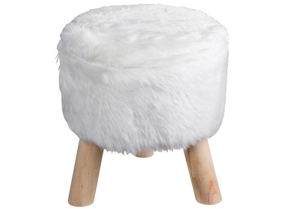 Hocker Lisa - Naturfarben/Weiß, MODERN, Holz/Fell (32/33/32cm) Hocker Lisa - Naturfarben/Weiß, MODERN, Holz/Fell (32/33/32cm)