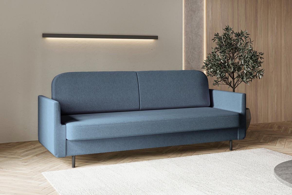 Schlafsofa Cloudy Dunkelblau B: 221 cm - Dunkelblau, Design, Textil (221/87/84cm) - MID.YOU