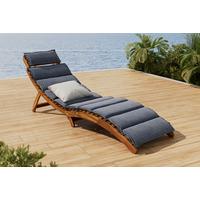 ZÁHRADNÉ LEŽADLO NATALIE - sivá, Natur, drevo/textil (180/62/54cm) - Mömax