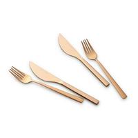 Pizzabesteck 4-teilig für 2 Personen - Kupferfarben, Basics, Metall - Echtwerk