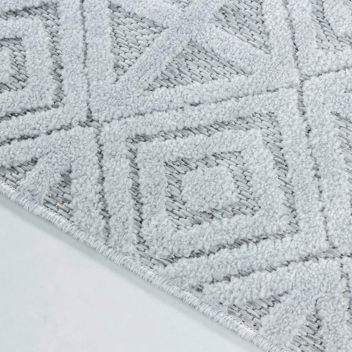 Flachwebeteppich Bahama - Grau, Design, Textil (140/200cm) - Novel