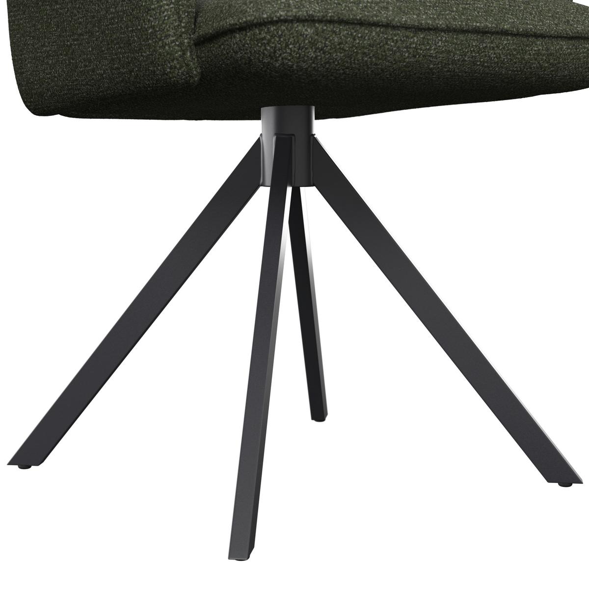 ŽIDLE S PODRUČKAMI TESS - černá/zelená, Moderní, kov/dřevo (64/90/63cm) - Bessagi Home