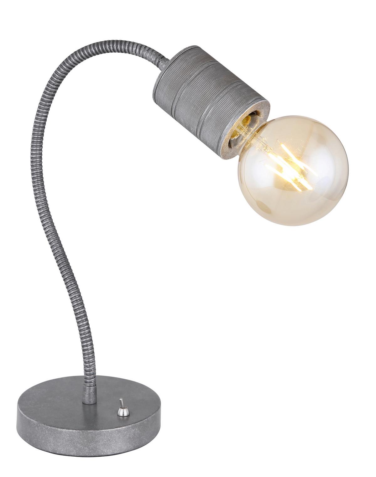 Tischleuchte 54036-1t - Silberfarben, Basics, Metall (26/14/59cm) - Globo
