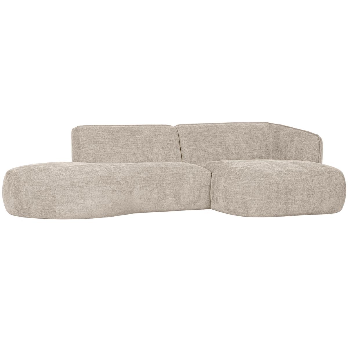 Ecksofa Polly Sandfarben S: 275x150cm - Sandfarben/Schwarz, Design, Textil (275/150cm) - Livetastic