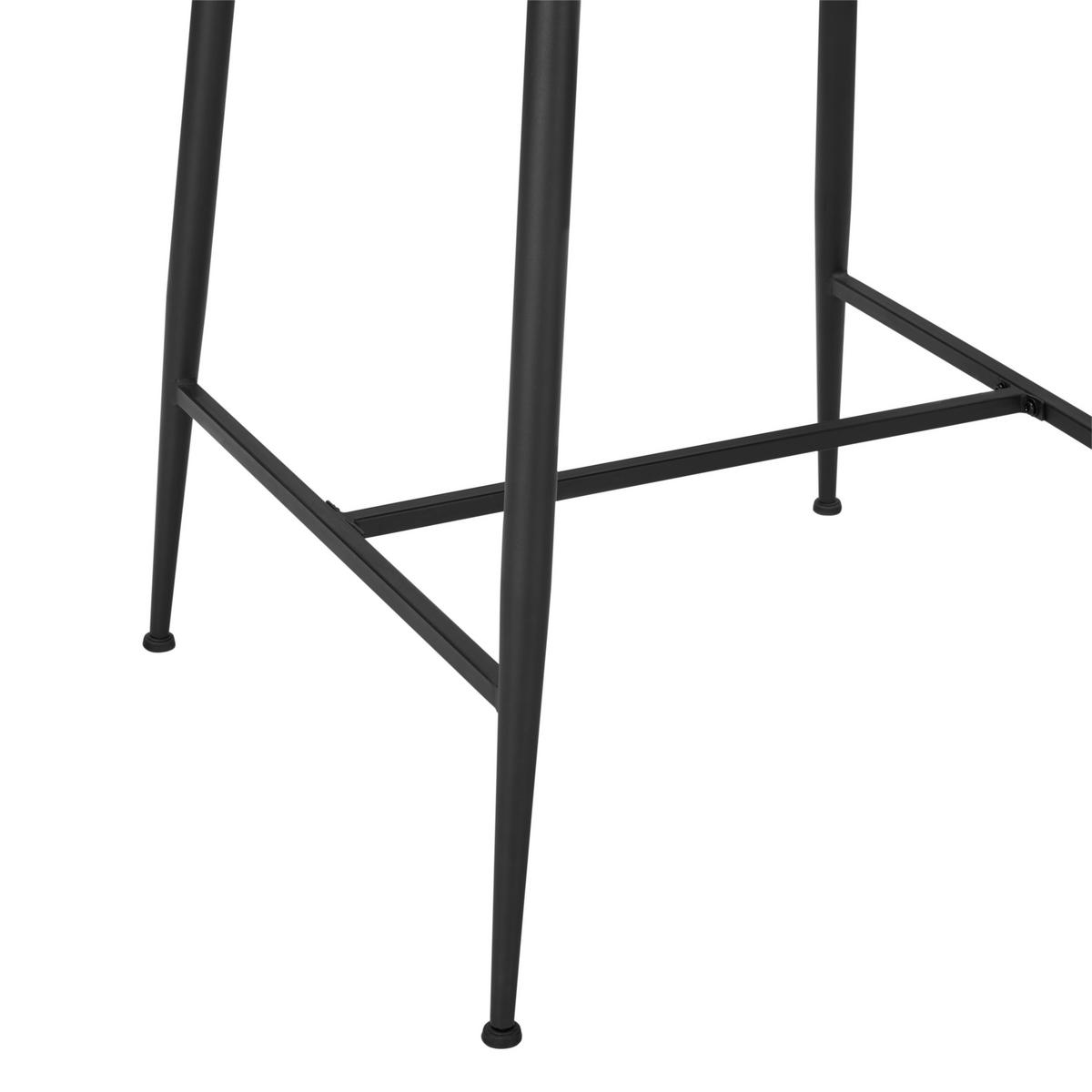 Barový stôl STUARD 80 dub Artisan - čierna/prírodná farba, Modern, kov/kompozitné drevo (80/108/80cm) - Mömax