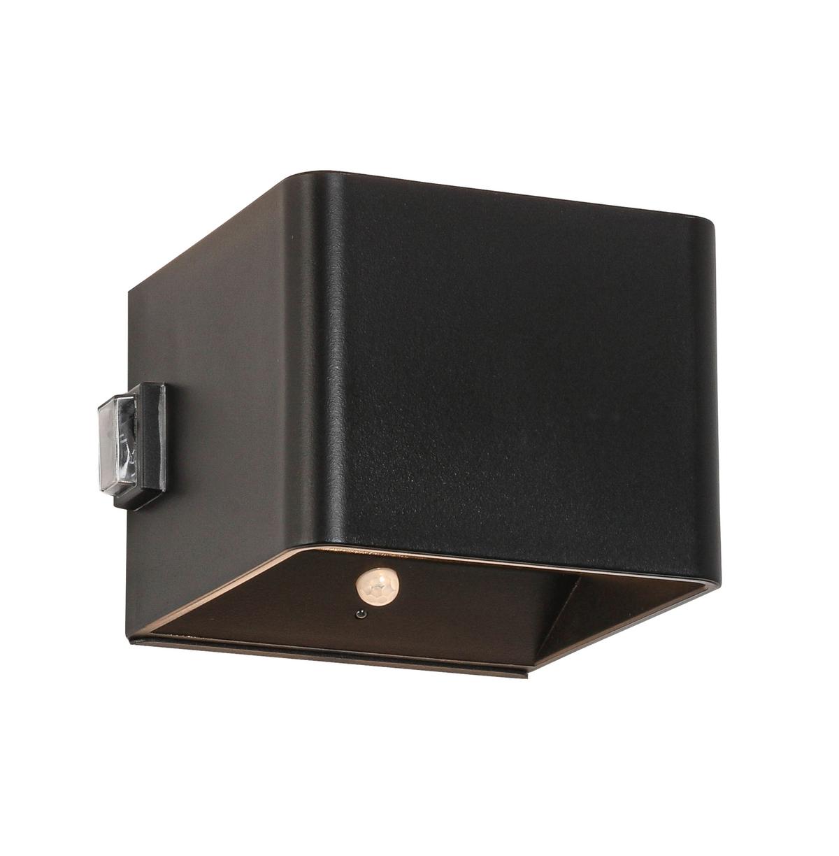 NÁSTĚNNÉ SVÍTIDLO NA BATERIE HERO1 - černá, Moderní, kov/plast (10,28/10,1/8,05cm) - Mömax