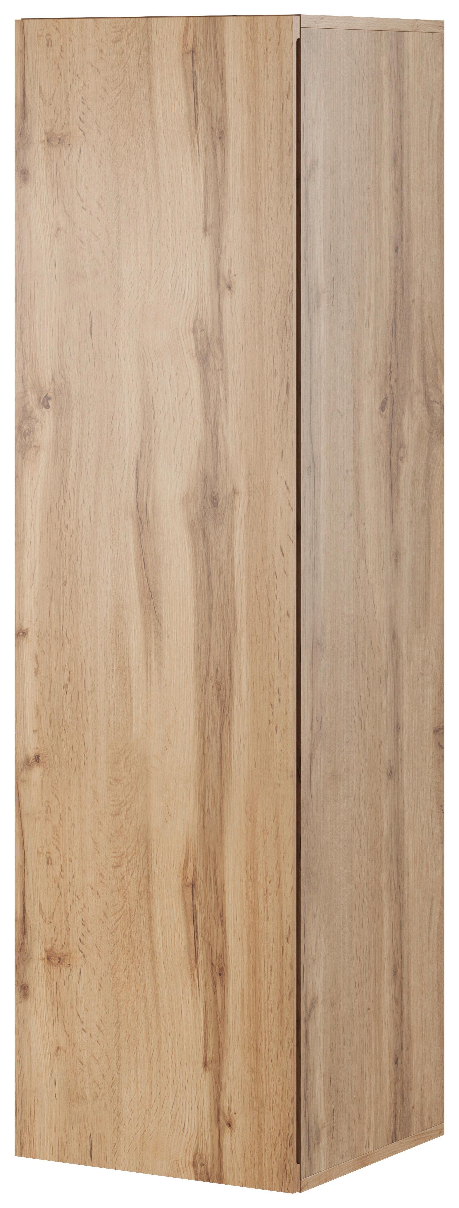 Vitrine Wandschrank Vivien 08 - Eiche Wotan, Design, Holzwerkstoff (40/140/30cm) - Livetastic