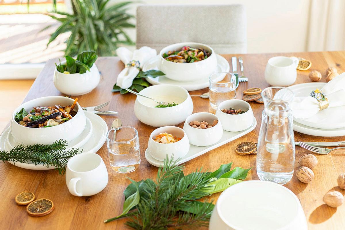 Tassenset Taya 8-Teilig Steinzeug, Weiß, 4 Personen - Basics - Mäser