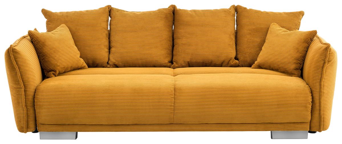 Bigsofa Pera, Goldfarben B: 242 cm - Chromfarben/Goldfarben, MODERN, Textil (242/71/90/131cm) - Livetastic