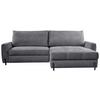 Ecksofa Naomi Grau/Schwarz, 265 cm - Schwarz/Grau, Design, Textil (265/162cm) - MID.YOU