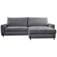 Ecksofa Naomi Grau/Schwarz, 265 cm - Schwarz/Grau, Design, Textil (265/162cm) - MID.YOU