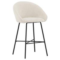 Barhocker-set Velvet - Schwarz/Weiß, Design, Textil/Metall (59/96/54cm) - Livetastic