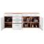 Kommode Avensis B:200cm Kraft Eiche Dunkel Dekor/ Weiß - Dunkelbraun/Schwarz, MODERN, Holz (200/82,6/43,1cm) - Luca Bessoni Kommode Avensis B:200cm Kraft Eiche Dunkel Dekor/ Weiß - Dunkelbraun/Schwarz, MODERN, Holz (200/82,6/43,1cm) - Luca Bessoni