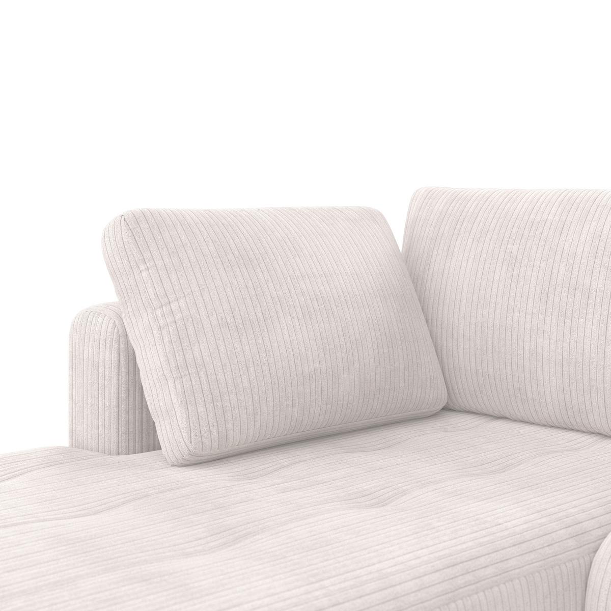 Sedacia súprava GIA, ľavá, biela - čierna/biela, Modern, drevo/textil (261/197cm) - Bessagi Home
