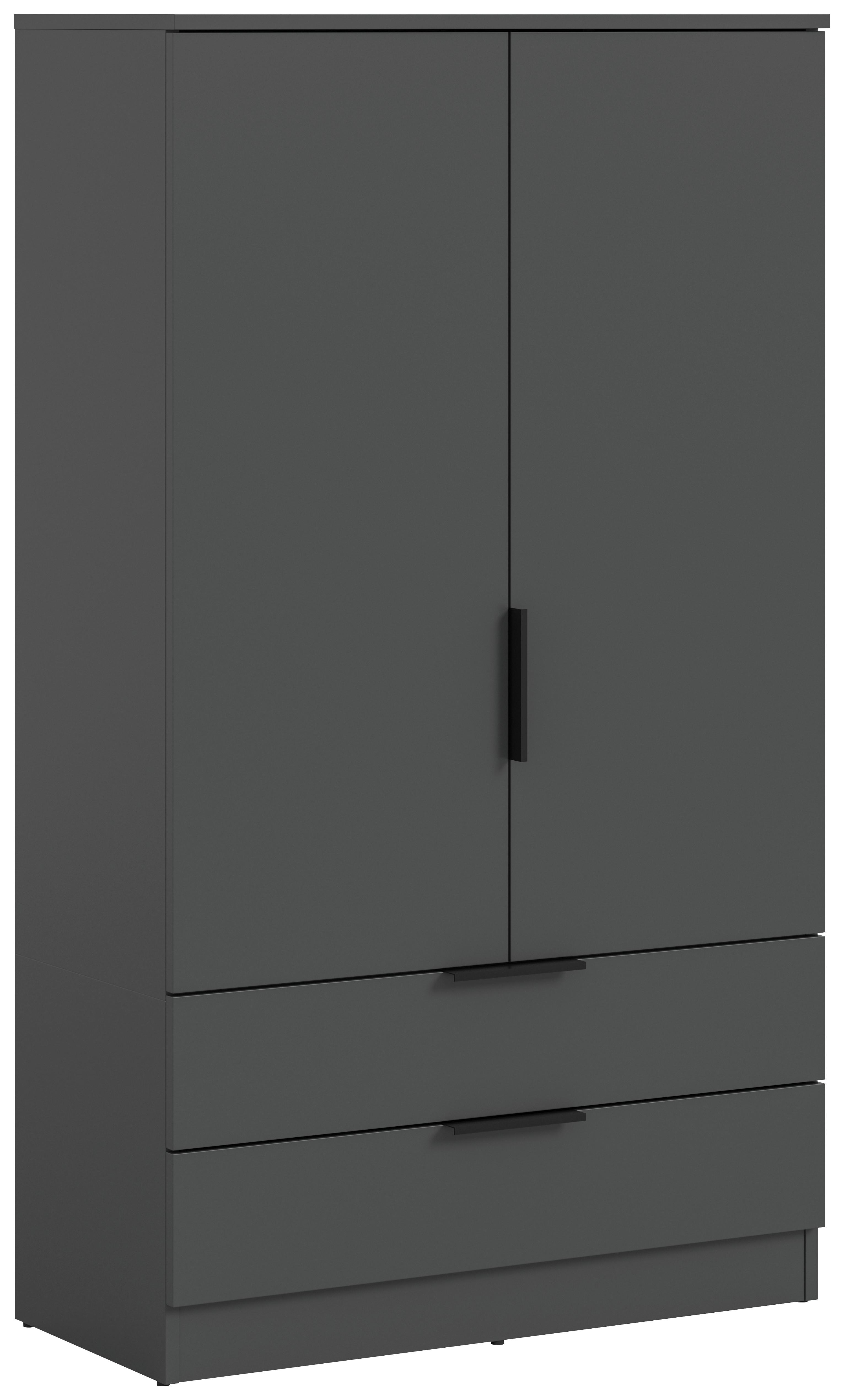 DREHTÜRENSCHRANK Kopenhagen Anthrazit B: 80cm - Anthrazit, MODERN, Holzwerkstoff (80/140/37cm) - Livetastic