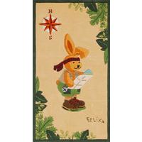 Kinderteppich Felix Der Hase Creme/grün 110x170 Cm - Creme/Grün, Trend, Textil (110/170cm)