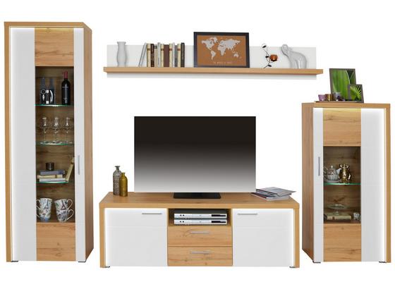 Odporúčaná Kombinácia Eleganza 1 - farby dubu/biela, Moderný, kompozitné drevo/sklo (291/161/50cm) Odporúčaná Kombinácia Eleganza 1 - farby dubu/biela, Moderný, kompozitné drevo/sklo (291/161/50cm)