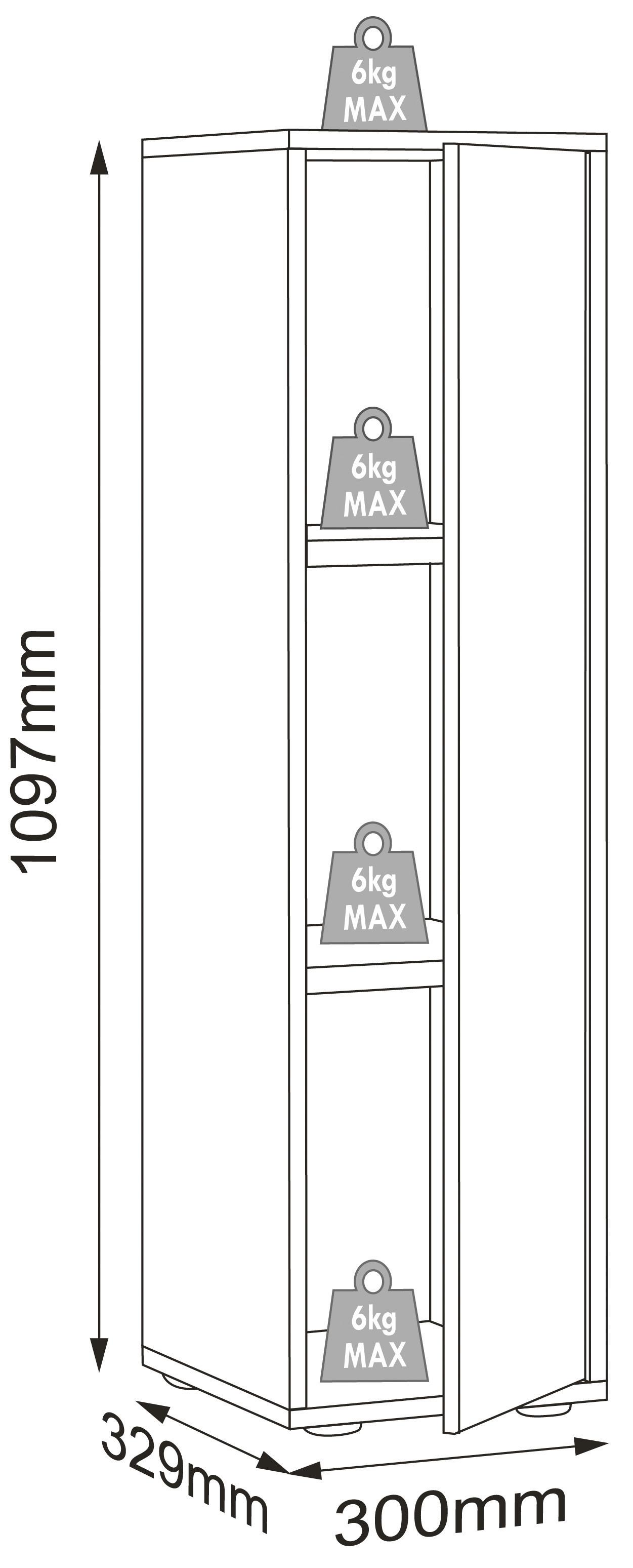 Aktenschrank Salia Anthrazit, Honigeiche B: 30 Cm - Honigeiche/Anthrazit, Design, Holzwerkstoff (30/110/33cm) - MID.YOU