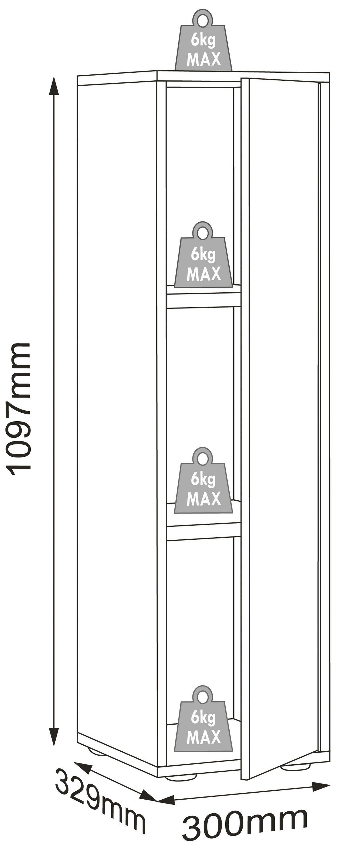 Aktenschrank Salia Anthrazit, Honigeiche B: 30 cm - Honigeiche/Anthrazit, Design, Holzwerkstoff (30/110/33cm) - MID.YOU
