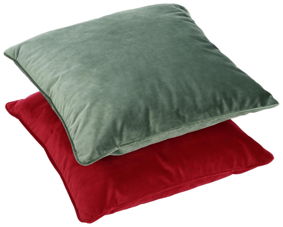 DEKORAČNÝ VANKÚŠ VIOLA, 45/45 cm, zelená - zelená, Konventionell, textil (45/45cm) - Premium Living