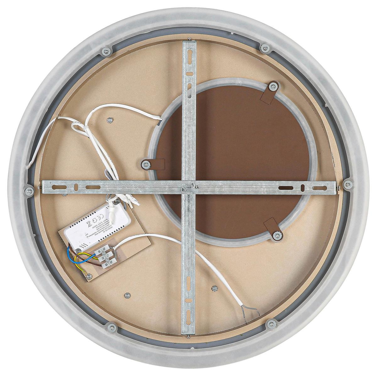 Led-deckenleuchte Lejla Ø 50 Cm - Chromfarben/Mokka, MODERN, Kunststoff/Metall (50/7cm) - Luca Bessoni