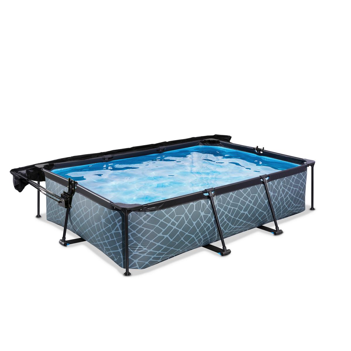 Pool-set Exit Stone Pool - Grau, KONVENTIONELL, Kunststoff (300/200/65cm) - EXIT Toys