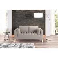 2-Sitzer-Sofa Doti Bouclé Taupe - Taupe/Naturfarben, Design, Textil (110/95/85cm) - MID.YOU