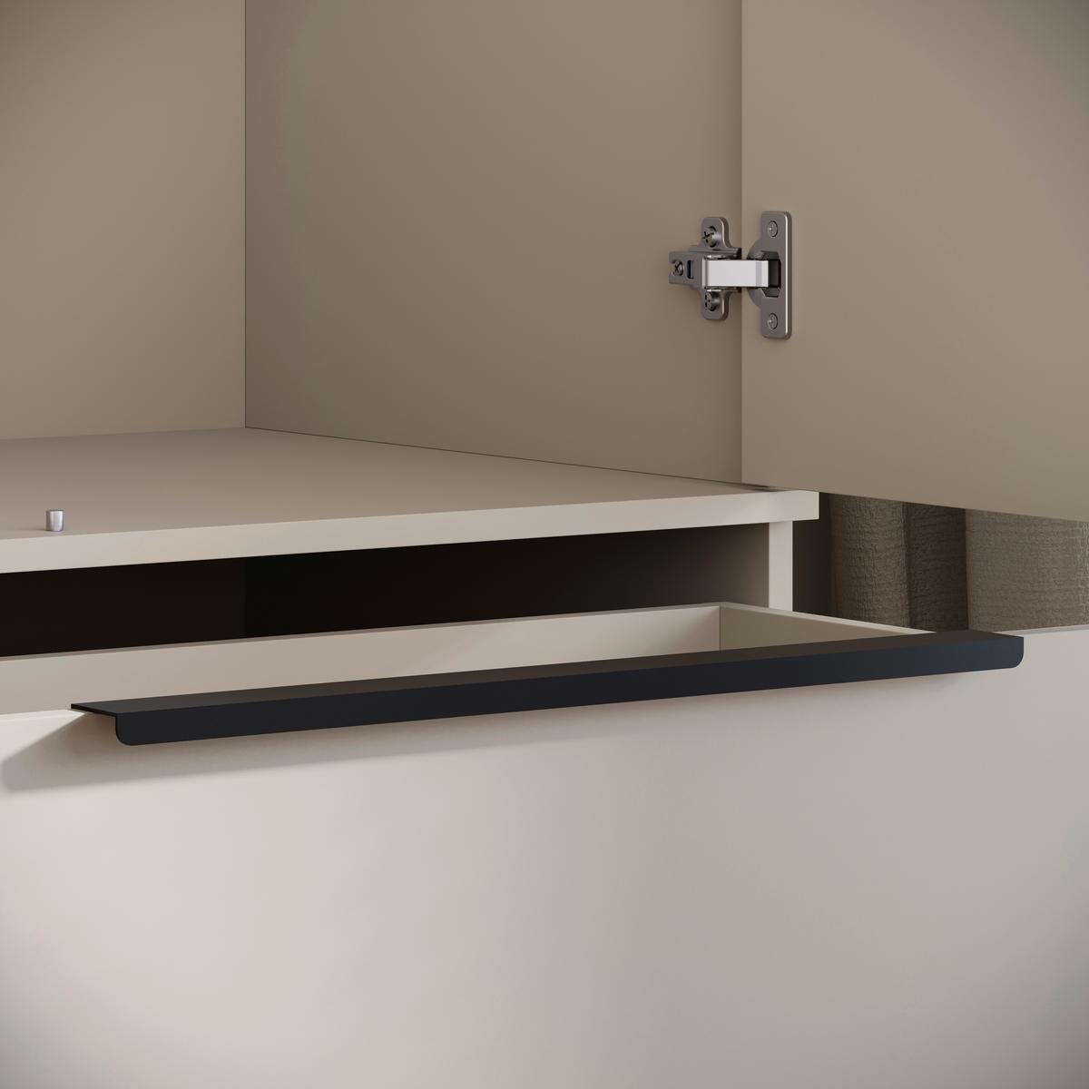 ŠATNÍ SKŘÍŇ SPIRIT - černá/kašmírová, Konvenční, kov/kompozitní dřevo (134,5/192,9/51cm) - P & B