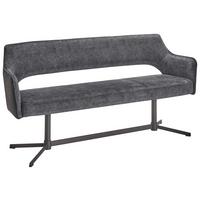 LAVICA VALLETTA - čierna/antracitová, Modern, kov/textil (170/85/61cm) - Premium Living