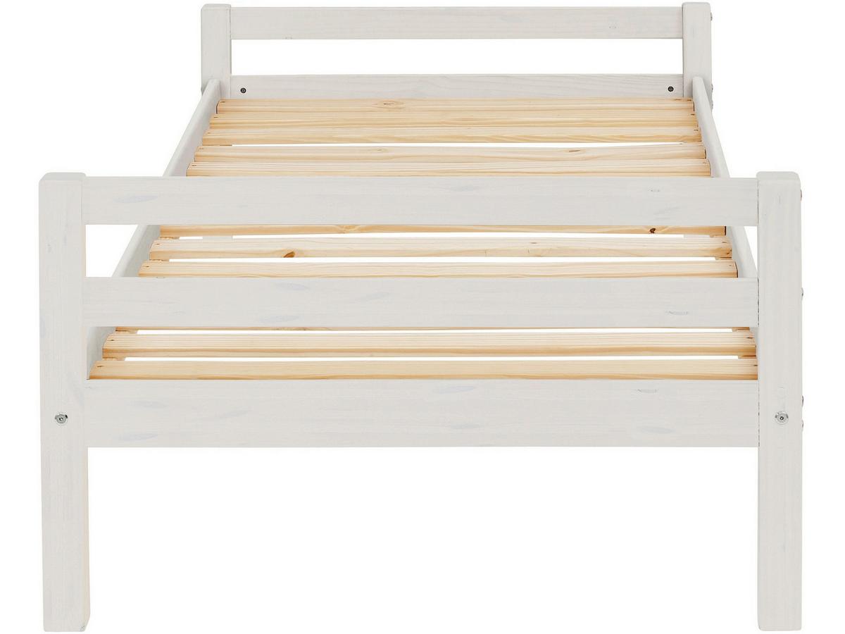 Bett Alpi Weiß 90x200cm - Weiß/Naturfarben, Design, Holz (90/200cm) - MID.YOU