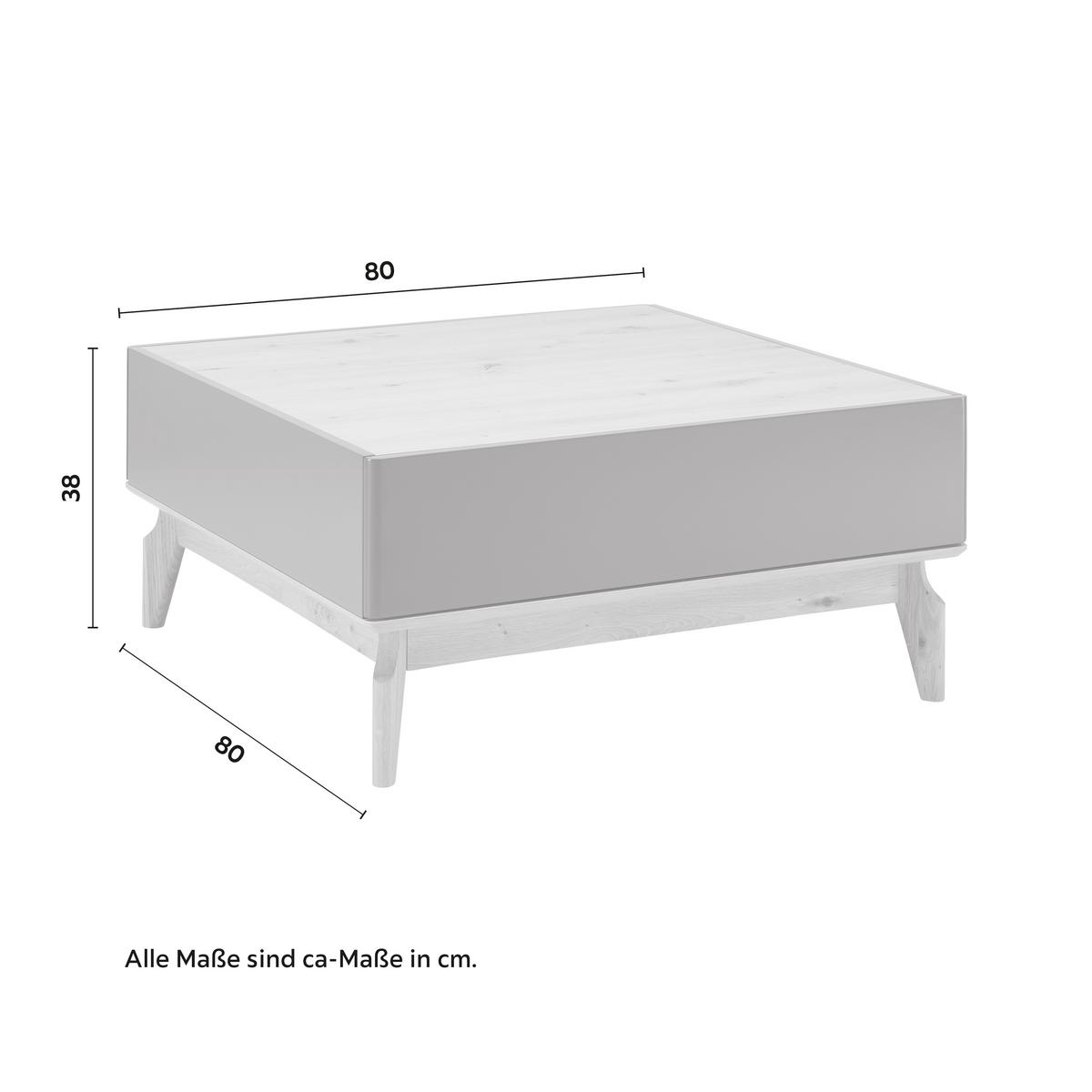 Konferenčný stolík FOSCO - sivá/farba duba, Modern, drevo (80/80/38cm) - Bessagi Home