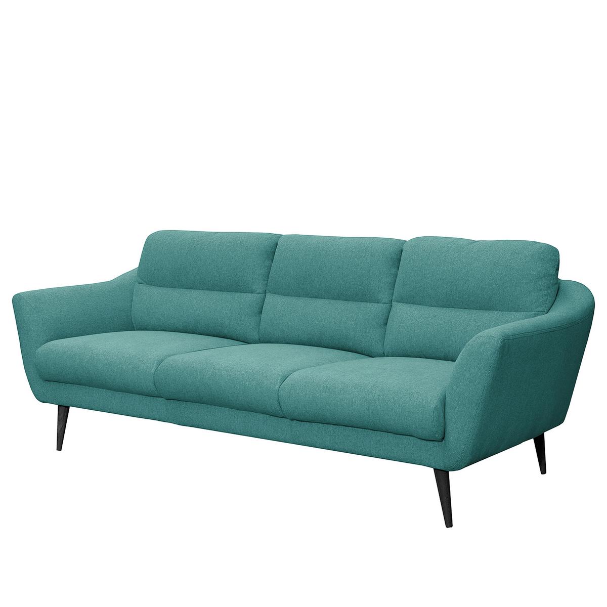 3-sitzer-sofa Tromso Türkis B: 209 Cm - Türkis/Schwarz, Design, Textil (209/87/88cm) - Livetastic