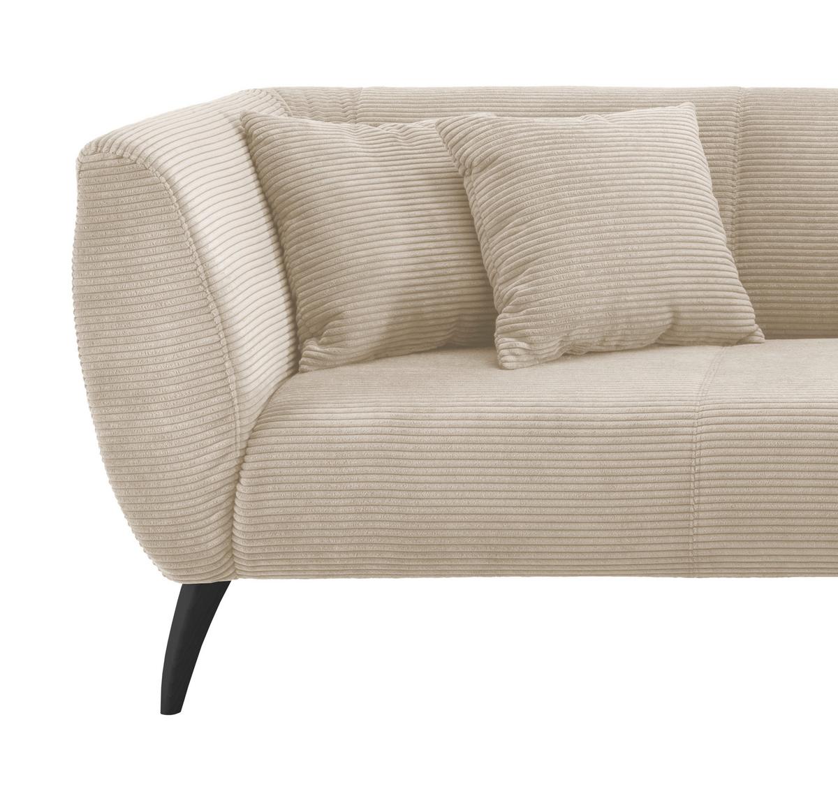 Ecksofa Colori Beige S: 264/160 Cm - Beige/Schwarz, MODERN, Holz/Textil (264/160cm) - MID.YOU
