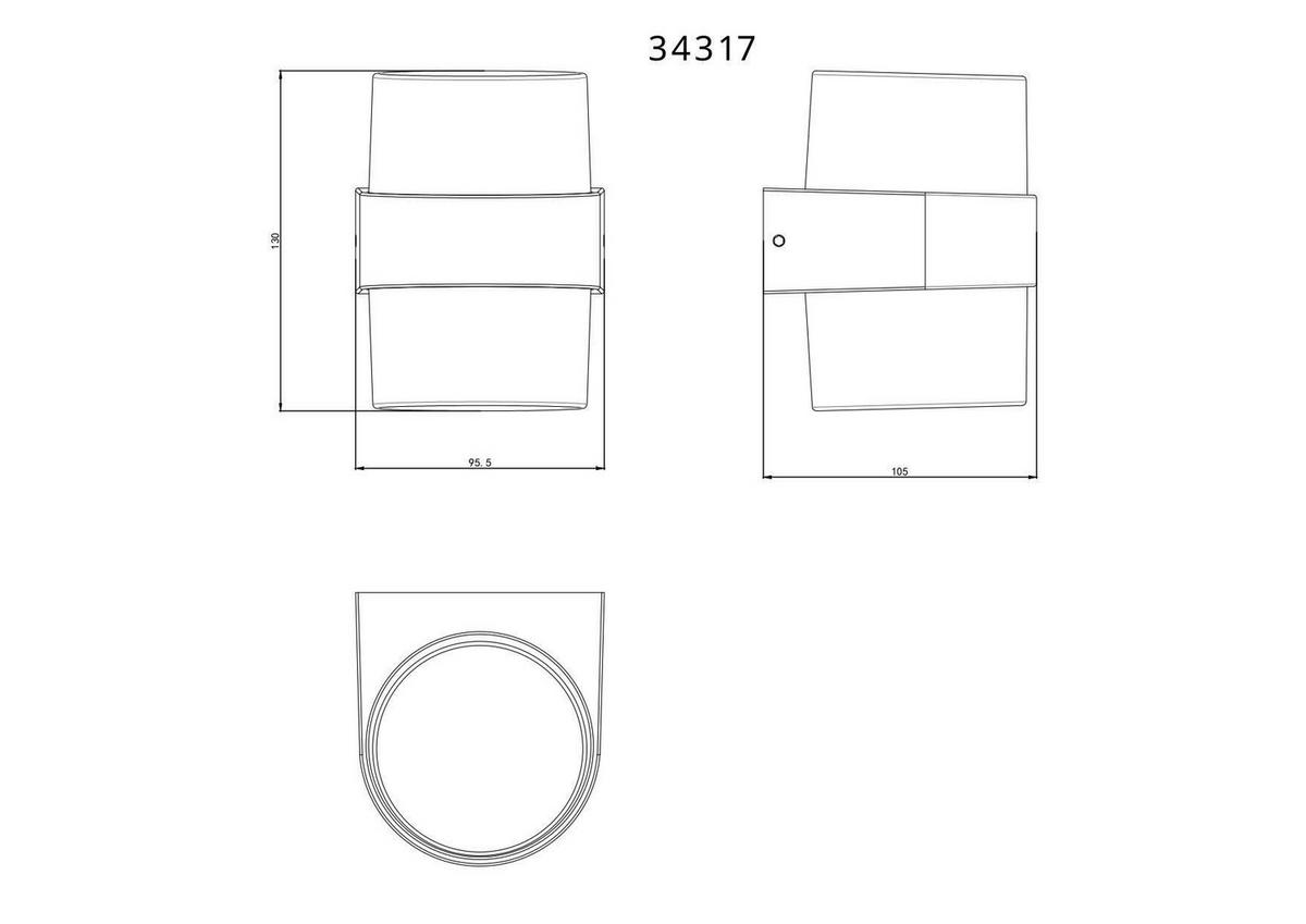 VENKOVNÍ SVÍTIDLO IGNACIO - čiré/antracitová, Design, kov/plast (9,6/6cm) - Globo