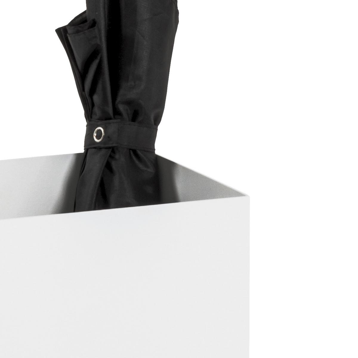 Schirmständer Quinn Weiß Metall H: 48 cm - Weiß, MODERN, Metall (16/48/16cm)