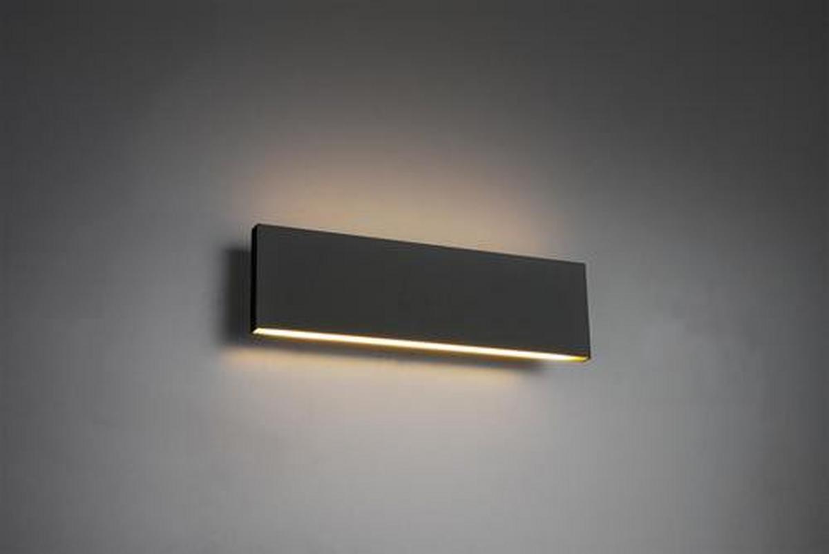 Led-wandleuchte 225172942 Concha - Anthrazit, KONVENTIONELL, Kunststoff/Metall (8/28/4,5cm) - Trio Leuchten