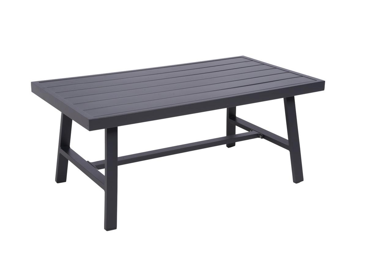 Gartenset Denia - Anthrazit/Braun, Basics, Kunststoff/Textil - Gardenson