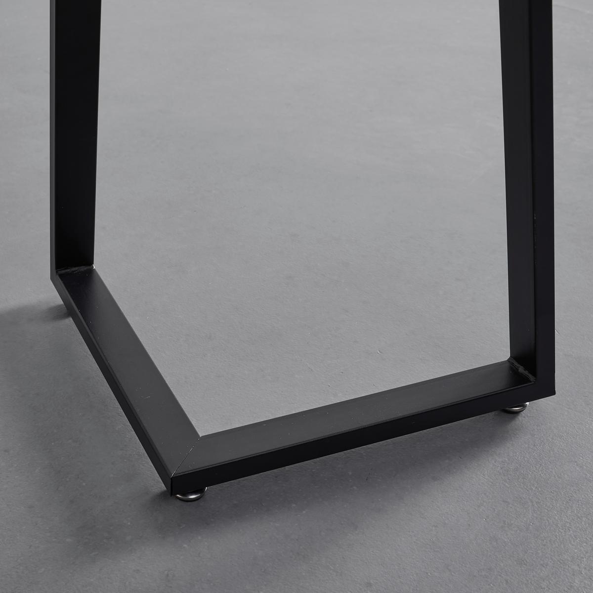 Písací stôl CAROLINA 120x60  cm - čierna/farba vlašského orecha, Modern, kov (120/60/75cm) - Bessagi Home