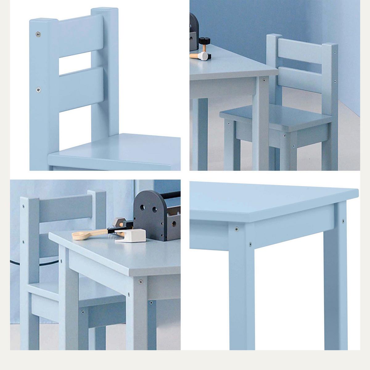 Kindersitzgruppe Bundel Mads Pastellblau - Pastellblau, MODERN, Holz - MID.YOU