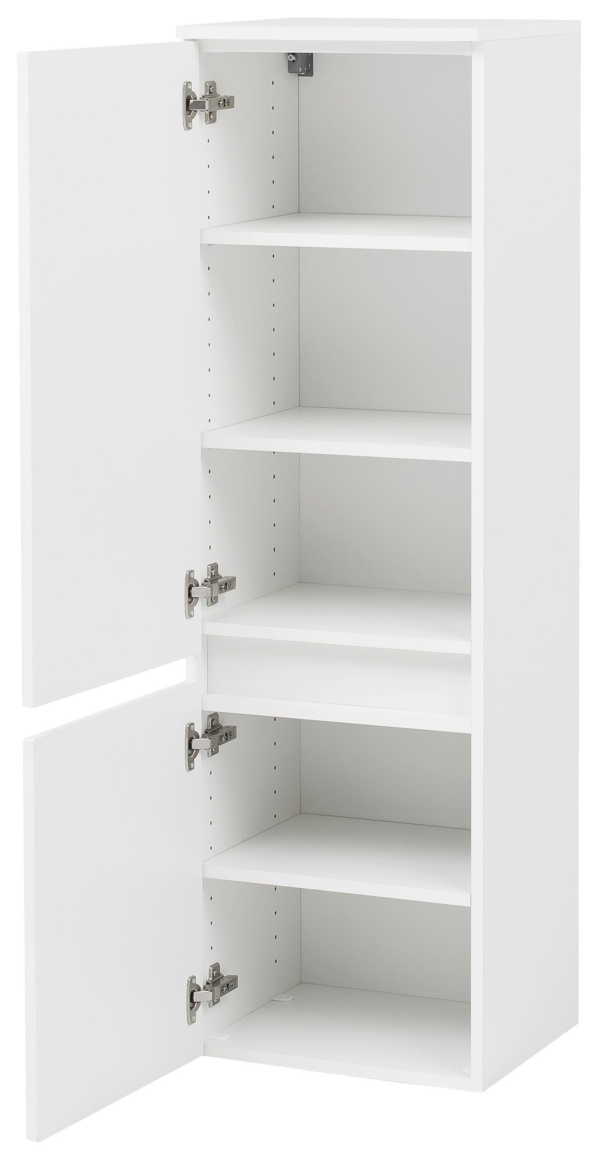 Midischrank Kopenhagen B: 40 Cm Weiß - Silberfarben/Weiß, KONVENTIONELL, Holzwerkstoff (40/130/35cm) - Held